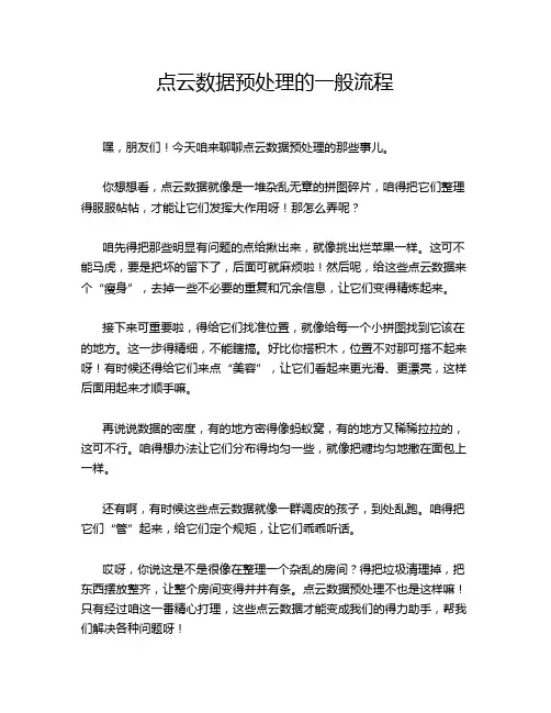点云数据预处理的一般流程