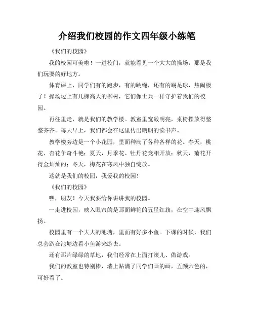 介绍我们校园的作文四年级小练笔