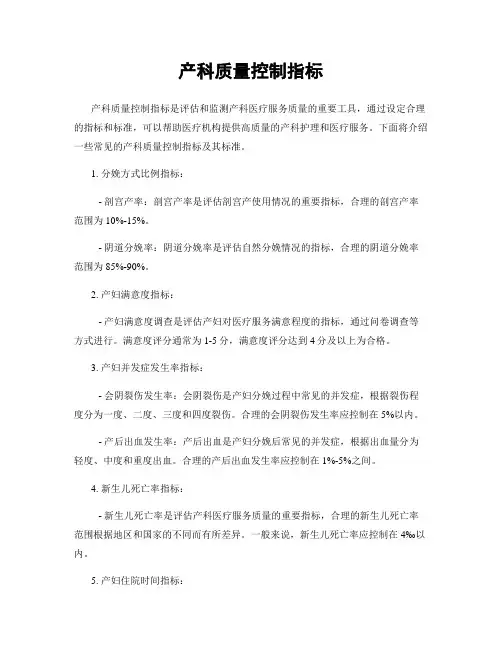 产科质量控制指标