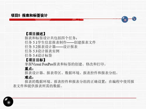 VF 报表和标签设计总结