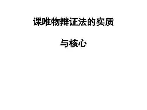 唯物辩证法的实质与核心PPT课件