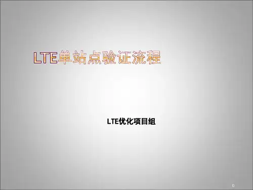 LTE单站点验证详细流程ppt课件