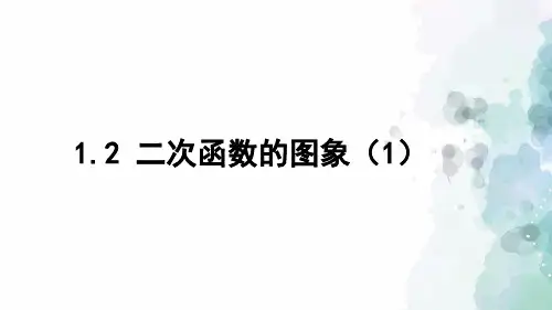 浙教版-数学-九年级上册-1.2 二次函数的图象(1) 课件
