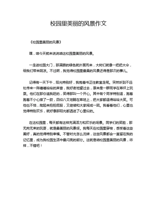 校园里美丽的风景作文