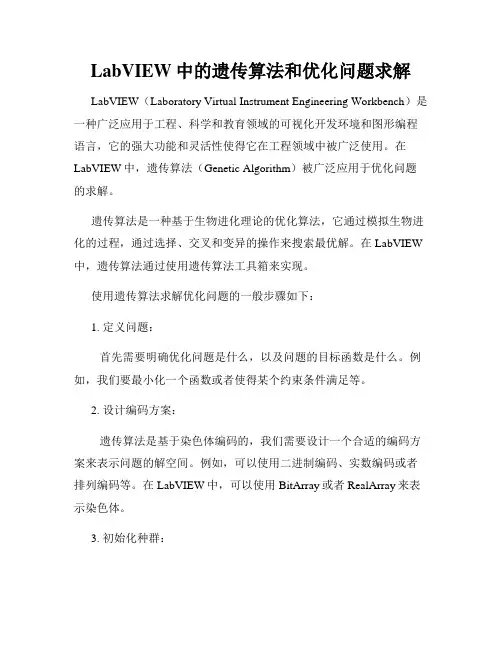 LabVIEW中的遗传算法和优化问题求解