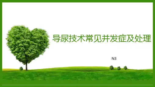 导尿技术常见并发症及处理