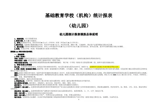 学校统计报表(幼儿园)