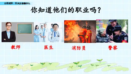 新人教部编版小学语文二年级下册课件PPT  口语交际：长大以后做什么