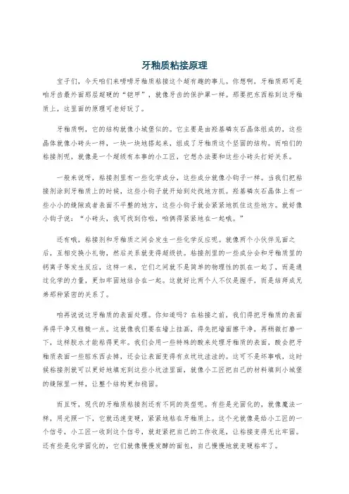 牙釉质粘接原理