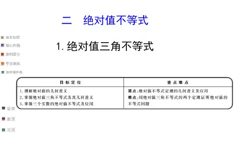 绝对值三角不等式课件