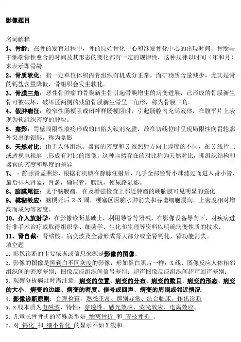 医学影像学【考试版】
