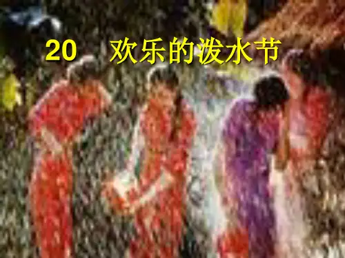 二年级下册语文课件20 欢乐的泼水节｜苏教版 (共13张PPT)