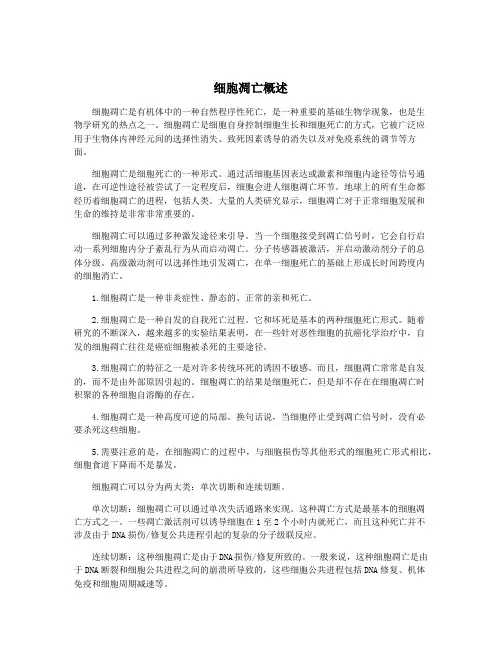 细胞凋亡概述