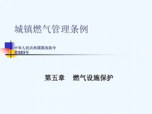 城镇燃气管理条例第五章