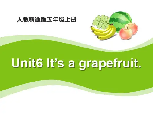 人教精通版英语五上Unit6《It’sagrapefruit》(Lesson31)教学课件