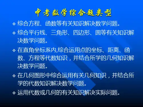 中考数学复习综合题[人教版](PPT)3-3
