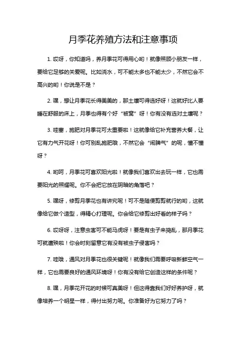 月季花养殖方法和注意事项