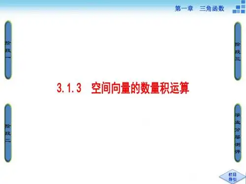 高中数学(人教A版选修2-1)课件：3-1-3 空间向量的数量积运算