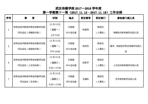 武汉传媒学院20172018学年度