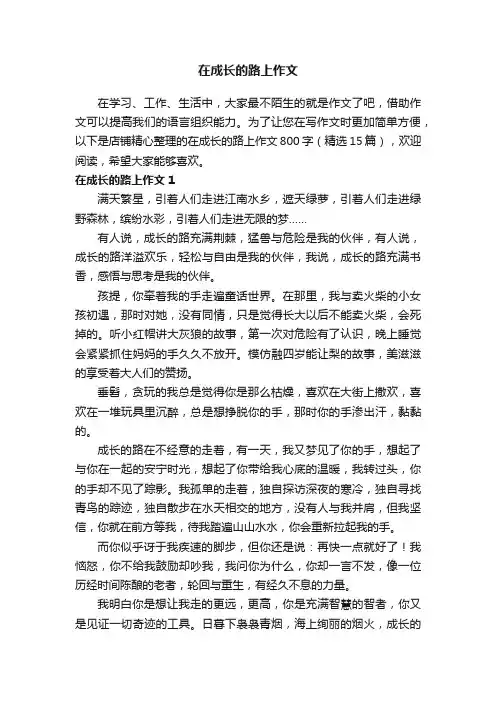 在成长的路上作文