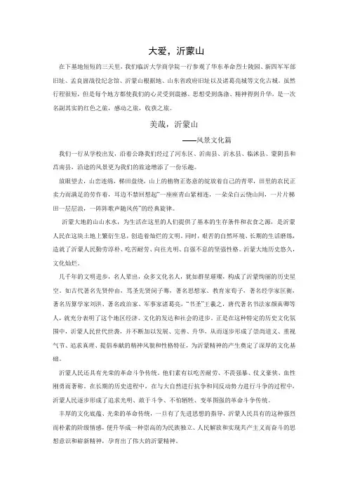 大爱,沂蒙山