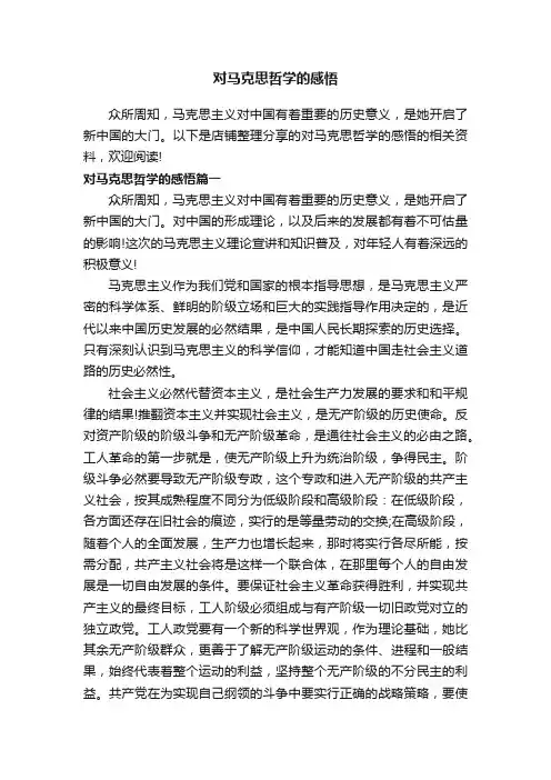 对马克思哲学的感悟