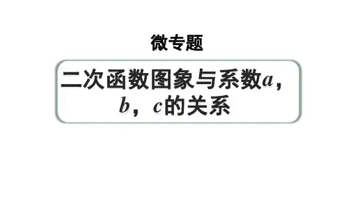 2024成都中考数学第一轮专题复习之第三章 微专题 二次函数图象与系数a,b,c的关系 练习课件