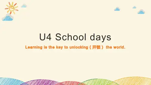 School day Welcome to the unit课件(共32张PPT)