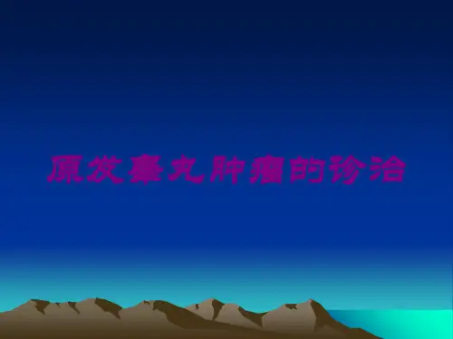 原发睾丸肿瘤的诊治培训课件