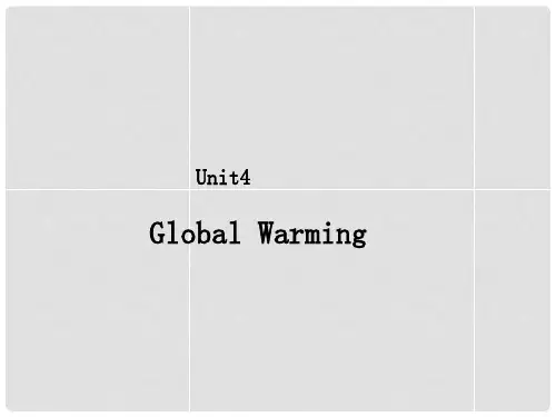 高中英语 Unit 4 Global Warming Reading The Earth I
