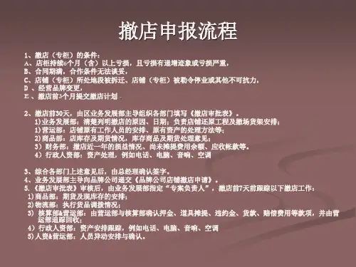 撤店流程