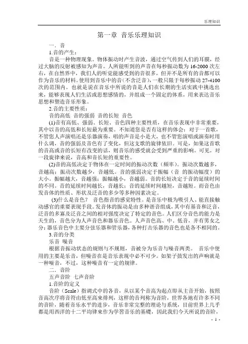 第一章 音乐乐理知识