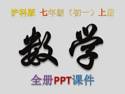 数学_沪科版_初一_七年级_上册_上海科学技术出版社_全册PPT课件