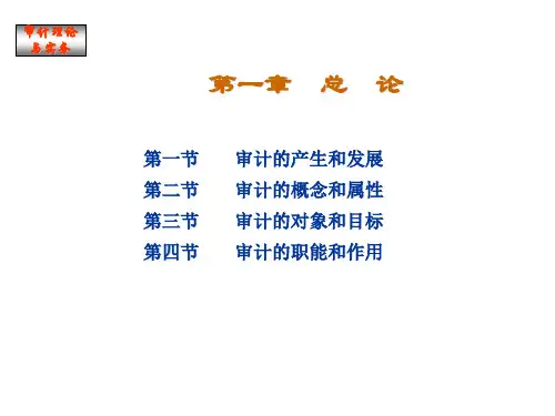 审计理论与实务1总论