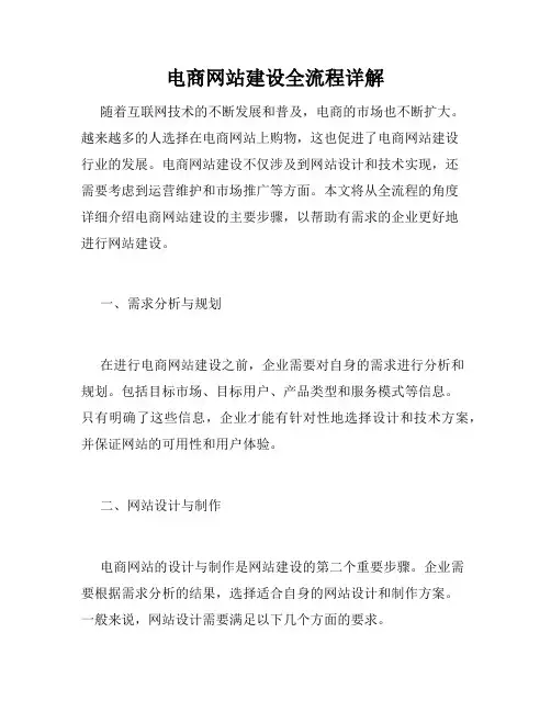 电商网站建设全流程详解