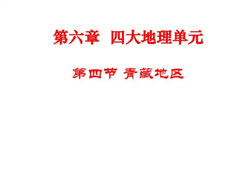 粤人版八年级下册地理 6.4青藏地区教学课件