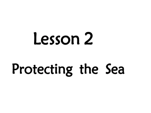高中英语 Unit7 lesson2《The Sea》Protecting the Sea