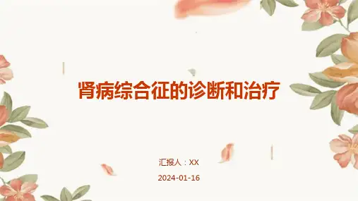 肾病综合征的诊断和治疗
