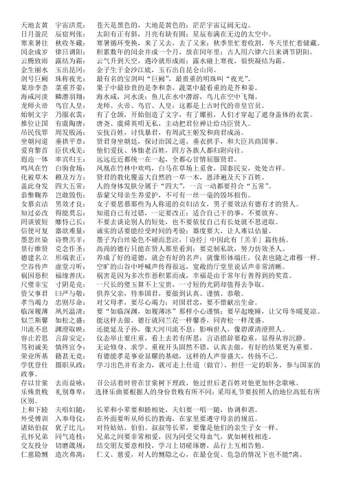 千字文(注释版)