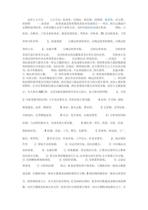 品管七大手法 七大手法