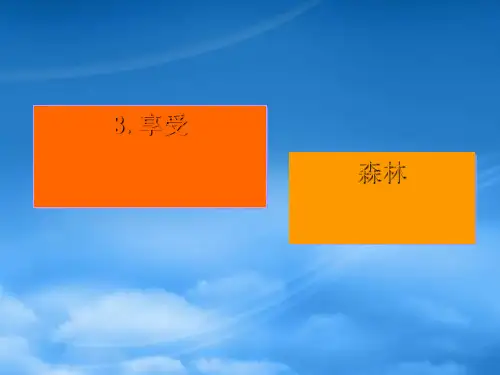 二级语文下册 享受森林课件 沪教