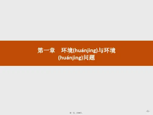 地理新学案同步湘教选修六课件第一章环境与环境问题