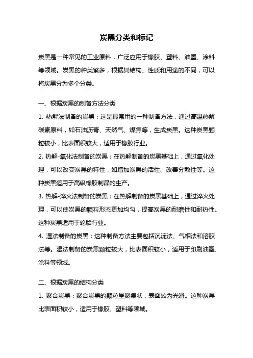 炭黑分类和标记