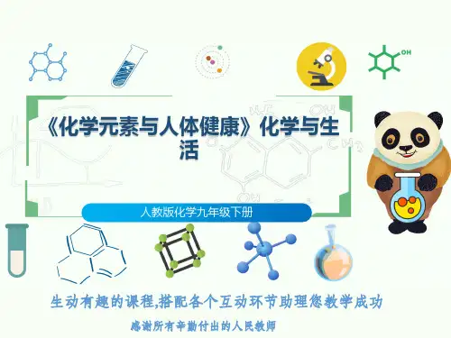 人教版化学九年级下册《化学元素与人体健康》化学与生活