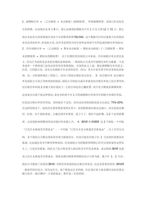 赔付率分析