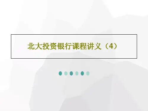 北大投资银行课程讲义(4)共211页