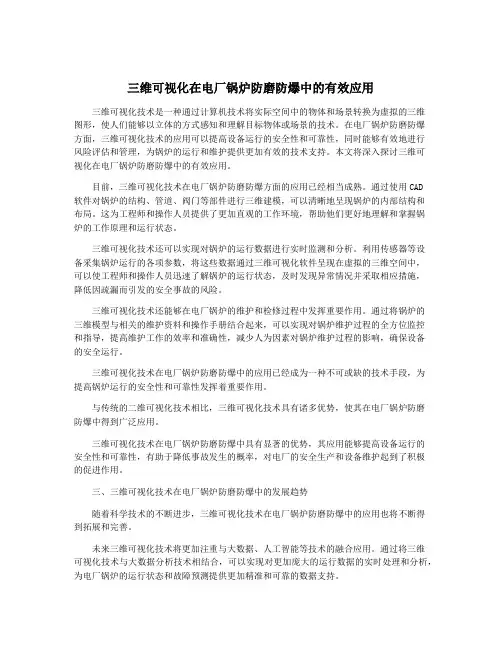 三维可视化在电厂锅炉防磨防爆中的有效应用