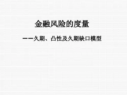 a3__金融风险的度量__久期、凸性及久期缺口模型