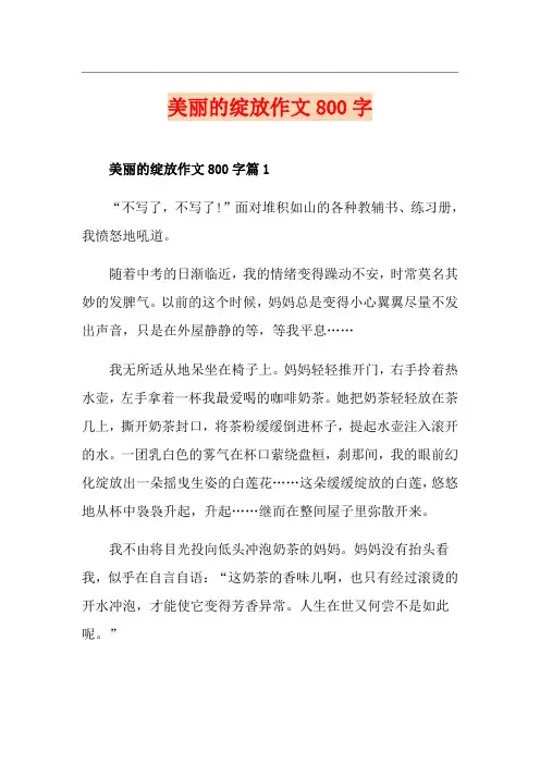美丽的绽放作文800字