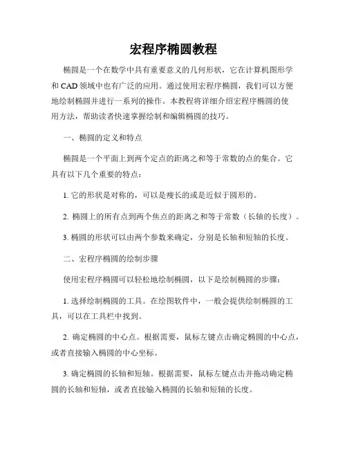 宏程序椭圆教程